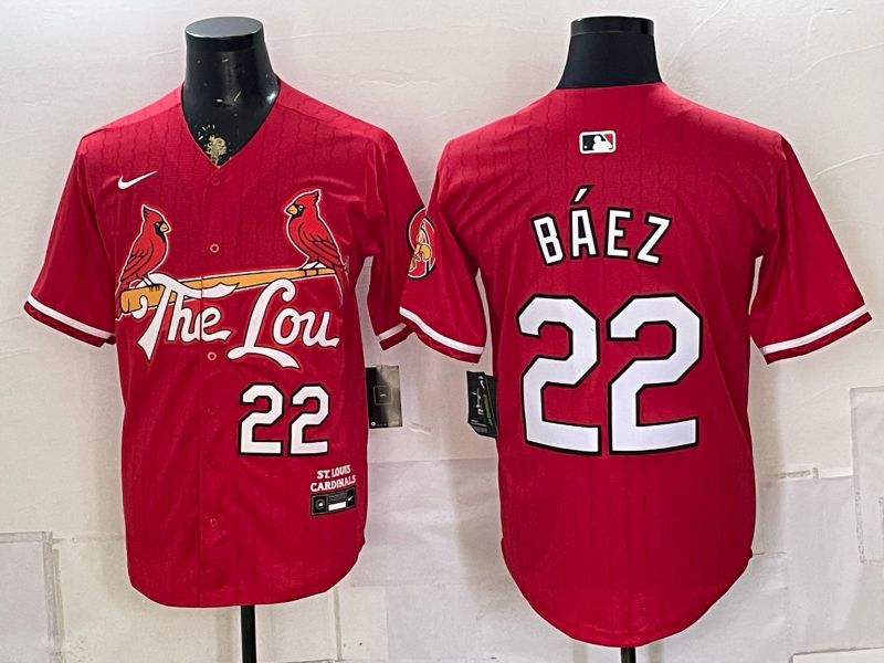 Men 2026 St.Louis Cardinals #22 Baez red Nike MLB Jersey 0823002->st.louis cardinals->MLB Jersey